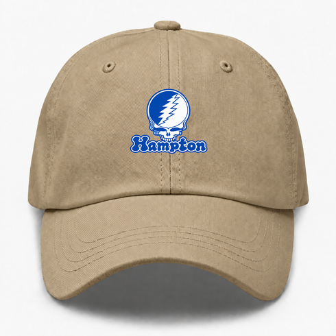 Hampton Stealie Premium Unisex Dad Hat — Design: Hampton University — Khaki