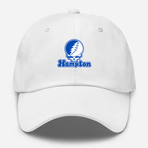 Hampton Stealie Premium Unisex Dad Hat — Design: Hampton University — White