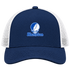 Hampton Stealie Premium Unisex Trucker Cap — Design: Hampton University — Navy/White