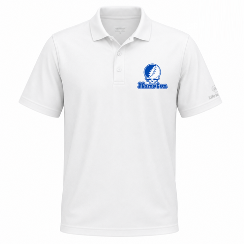 Hampton Stealie Premium Unisex Polo — Design: Hampton University — White