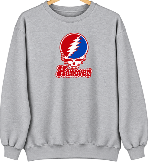 Hanover Stealie Premium Unisex Crewneck — Design: Hanover College — Sport Grey