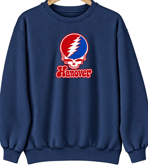 Hanover Stealie Premium Unisex Crewneck — Design: Hanover College — Navy