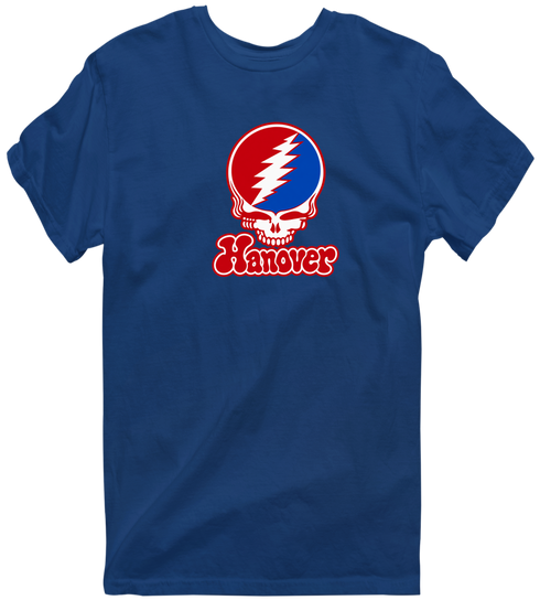 Hanover Stealie Premium Unisex T-Shirt — Design: Hanover College — Navy