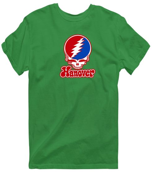 Hanover Stealie Premium Unisex T-Shirt — Design: Hanover College — Irish Green