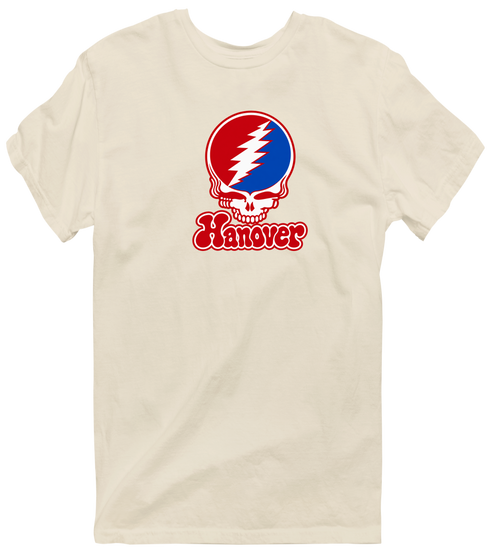 Hanover Stealie Premium Unisex T-Shirt — Design: Hanover College — Sand