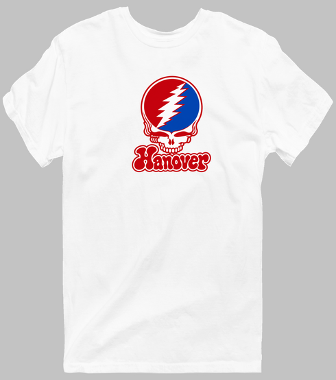 Hanover Stealie Premium Unisex T-Shirt — Design: Hanover College — White