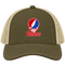 Hanover Stealie Premium Unisex Trucker Cap — Design: Hanover College — Moss/Khaki