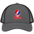 Hanover Stealie Premium Unisex Trucker Cap — Design: Hanover College — Charcoal/Black