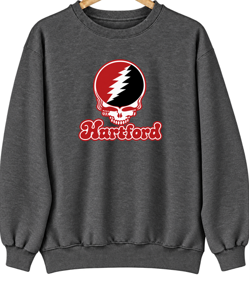 Hartford Stealie Premium Unisex Crewneck — Design: Hartford University of — Dark Heather