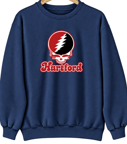 Hartford Stealie Premium Unisex Crewneck — Design: Hartford University of — Navy