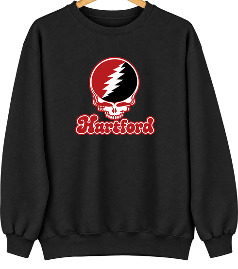 Hartford Stealie Premium Unisex Crewneck — Design: Hartford University of — Black