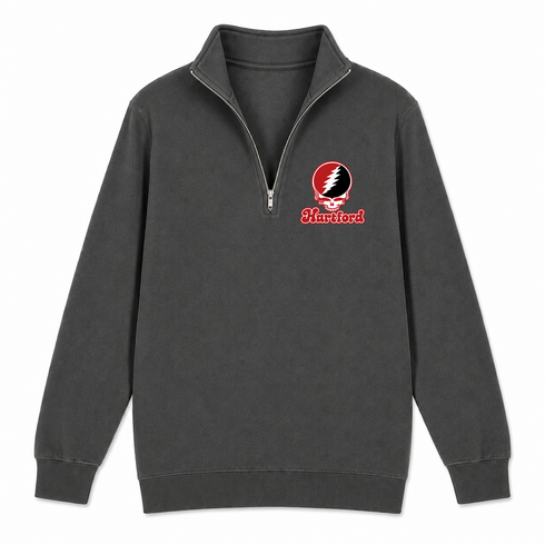 Hartford Stealie Premium Unisex Quarter-Zip — Design: Hartford University of — Charcoal