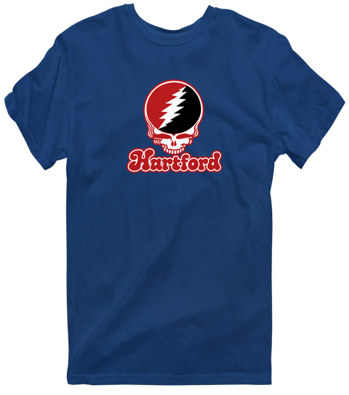 Hartford Stealie Premium Unisex T-Shirt — Design: Hartford University of — Navy