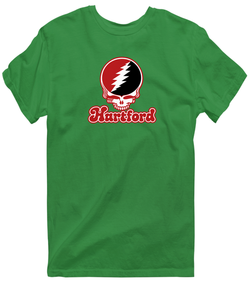 Hartford Stealie Premium Unisex T-Shirt — Design: Hartford University of — Irish Green