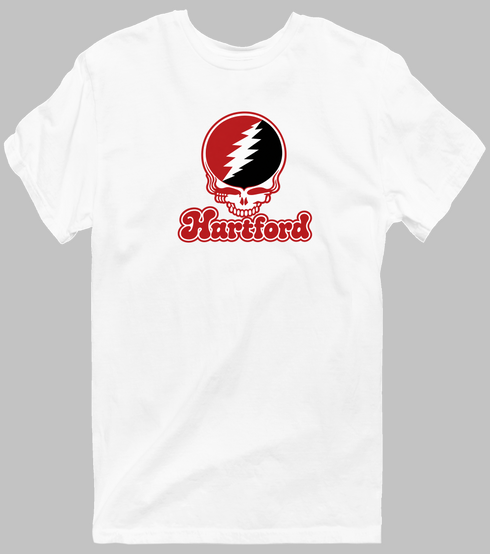 Hartford Stealie Premium Unisex T-Shirt — Design: Hartford University of — White