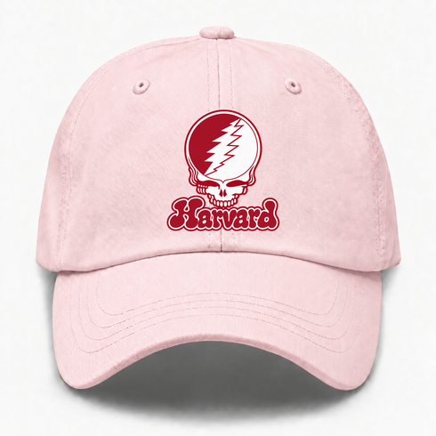 Harvard Stealie Premium Unisex Dad Hat — Design: Harvard University — Pink