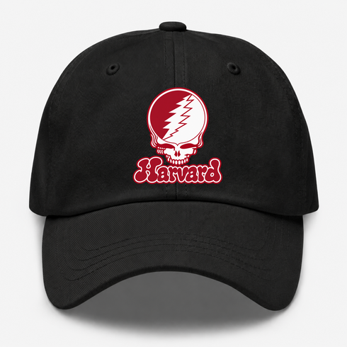 Harvard Stealie Premium Unisex Dad Hat — Design: Harvard University — Black