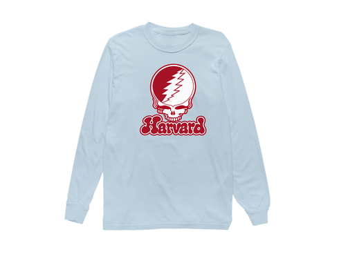 Harvard Stealie Premium Unisex Long-Sleeve — Design: Harvard University — Chambray