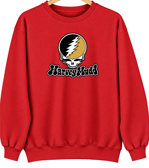 Harvey Mudd Stealie Premium Unisex Crewneck — Design: Harvey Mudd College — Red