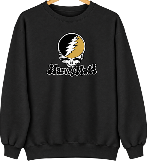 Harvey Mudd Stealie Premium Unisex Crewneck — Design: Harvey Mudd College — Black