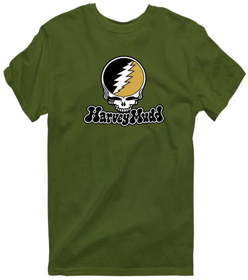 Harvey Mudd Stealie Premium Unisex T-Shirt — Design: Harvey Mudd College — Military Green