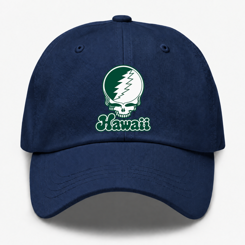 Hawaii Stealie Premium Unisex Dad Hat — Design: Hawaii University of — Navy