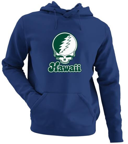 Hawaii Stealie Premium Unisex Hoodie — Design: Hawaii University of — Navy