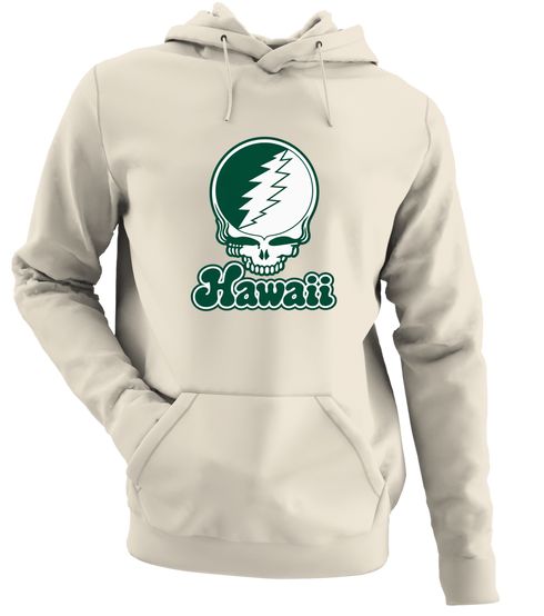 Hawaii Stealie Premium Unisex Hoodie — Design: Hawaii University of — Sand