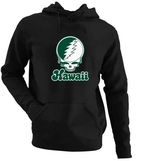 Hawaii Stealie Premium Unisex Hoodie — Design: Hawaii University of — Black
