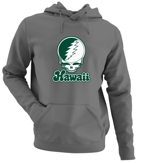 Hawaii Stealie Premium Unisex Hoodie — Design: Hawaii University of — Charcoal