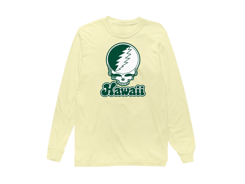 Hawaii Stealie Premium Unisex Long-Sleeve — Design: Hawaii University of — Butter