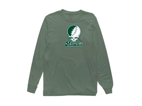 Hawaii Stealie Premium Unisex Long-Sleeve — Design: Hawaii University of — Light Green
