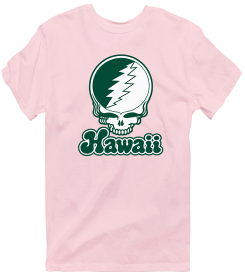 Hawaii Stealie Premium Unisex T-Shirt — Design: Hawaii University of — Light Pink