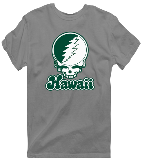Hawaii Stealie Premium Unisex T-Shirt — Design: Hawaii University of — Dark Heather