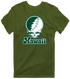 Hawaii Stealie Premium Unisex T-Shirt — Design: Hawaii University of — Military Green