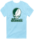 Hawaii Stealie Premium Unisex T-Shirt — Design: Hawaii University of — Light Blue