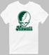 Hawaii Stealie Premium Unisex T-Shirt — Design: Hawaii University of — White
