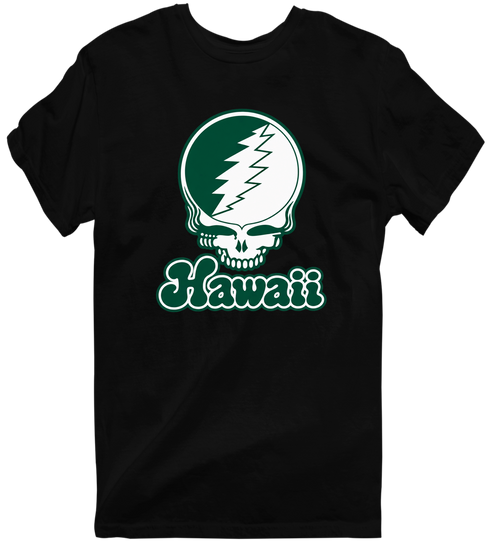 Hawaii Stealie Premium Unisex T-Shirt — Design: Hawaii University of — Black