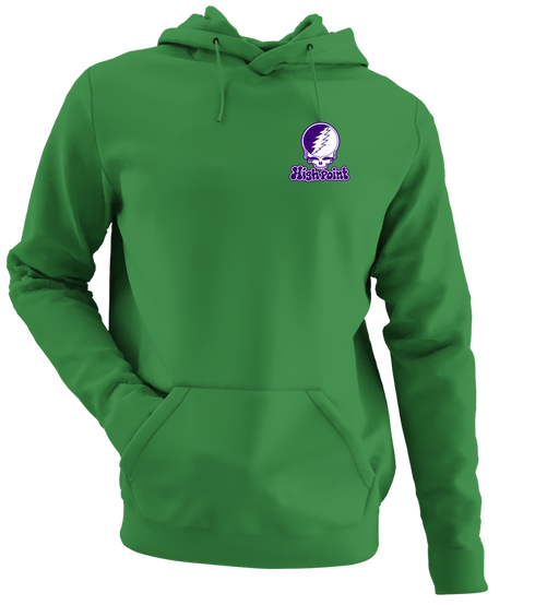 High Point Stealie Premium Unisex Hoodie — Design: High Point University — Irish Green