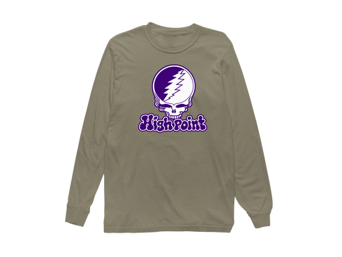 High Point Stealie Premium Unisex Long-Sleeve — Design: High Point University — Sandstone