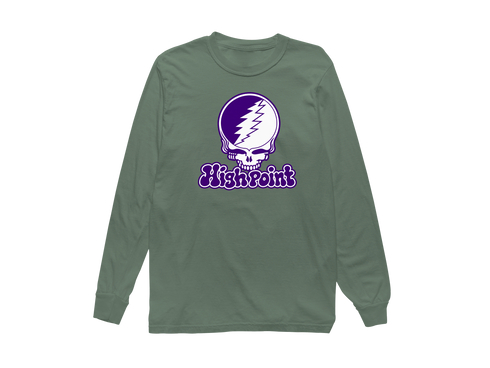 High Point Stealie Premium Unisex Long-Sleeve — Design: High Point University — Light Green