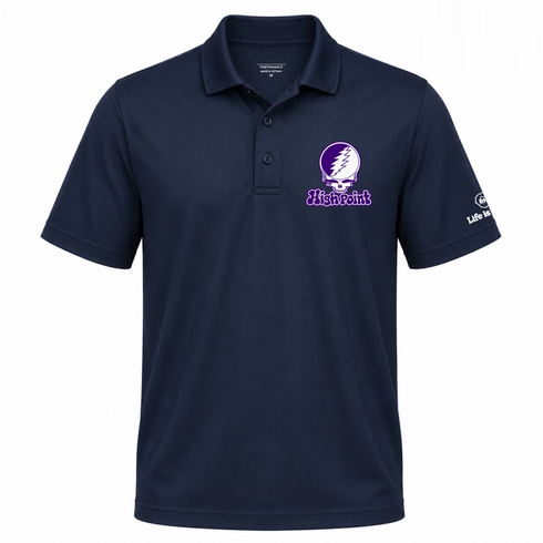 High Point Stealie Premium Unisex Polo — Design: High Point University — Navy