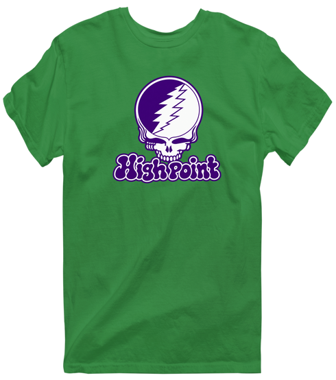 High Point Stealie Premium Unisex T-Shirt — Design: High Point University — Irish Green