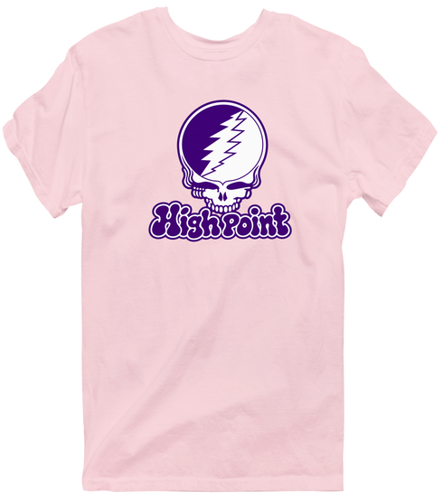 High Point Stealie Premium Unisex T-Shirt — Design: High Point University — Light Pink