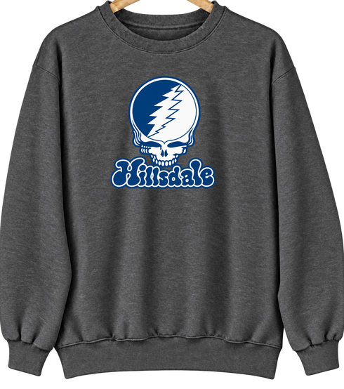 Hillsdale Stealie Premium Unisex Crewneck — Design: Hillsdale College — Dark Heather