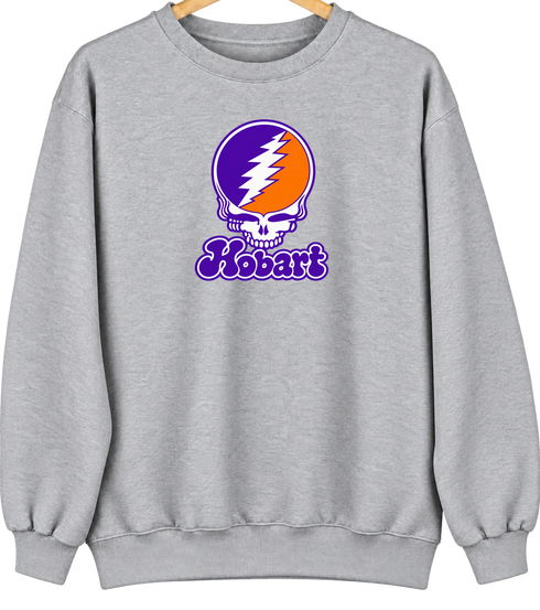 Hobart Stealie Premium Unisex Crewneck — Design: Hobart College — Sport Grey