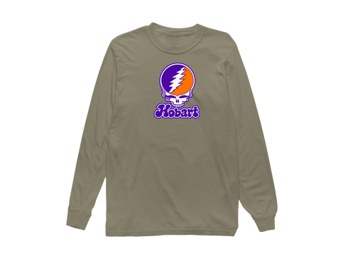 Hobart Stealie Premium Unisex Long-Sleeve — Design: Hobart College — Sandstone
