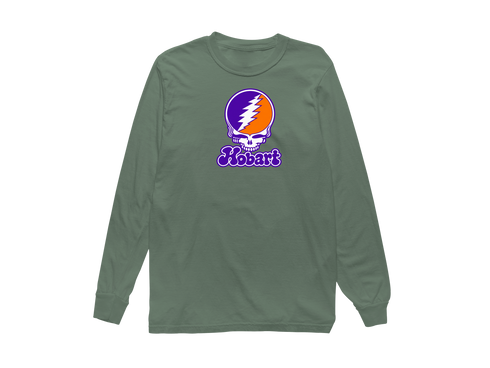 Hobart Stealie Premium Unisex Long-Sleeve — Design: Hobart College — Light Green