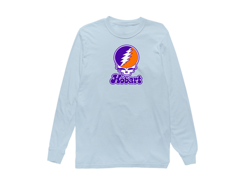 Hobart Stealie Premium Unisex Long-Sleeve — Design: Hobart College — Chambray