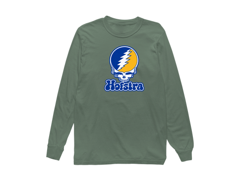 Hofstra Stealie Premium Unisex Long-Sleeve — Design: Hofstra University — Light Green
